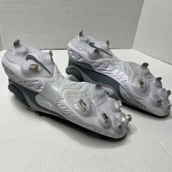 Nike Alpha Huarache Elite 4 Low Cleats White Wolf Grey DJ6521-012 Men Size - Picture 12 of 14